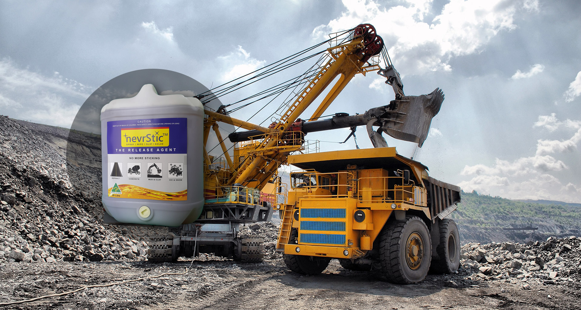 Spray nevrStic™<br/>slip truck load easy<br/>solve carry back problem