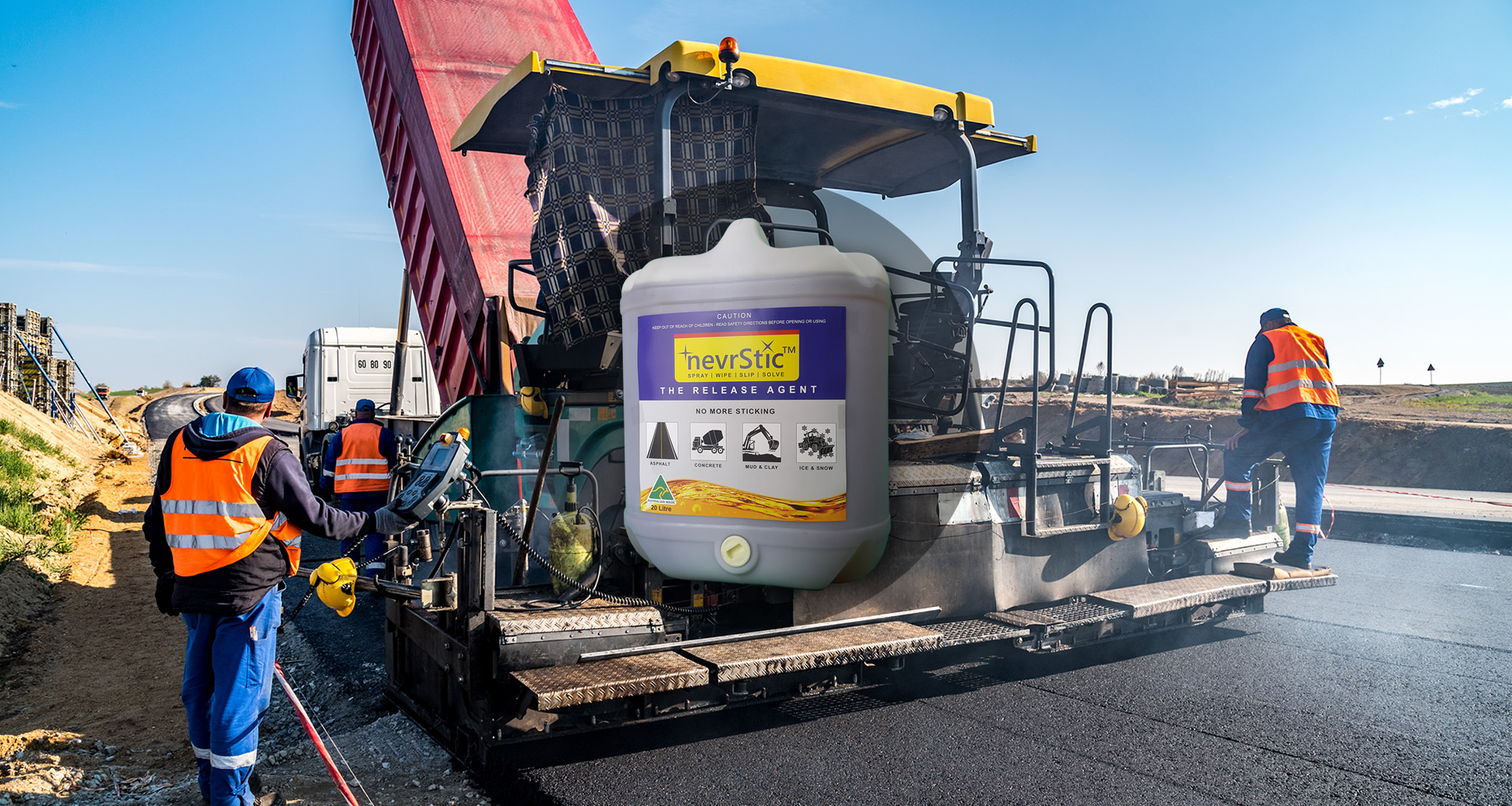 nevrStic™ non-flamable<br/>safe in hot asphalt applications